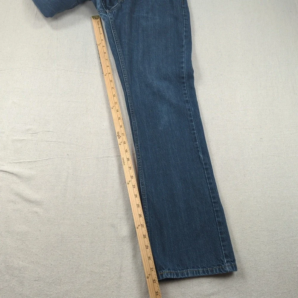 Levis Jeans Mens 33x32 Blue 527 Boot Cut Western Cowboy Faded